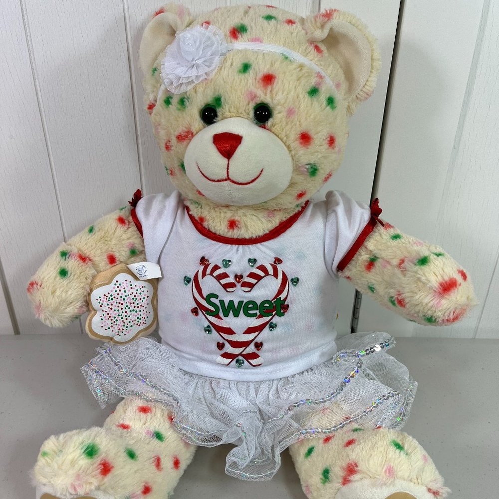 Build a Bear Christmas Sugar Cookie Sprinkles Plush w/ Sweet Top Tutu Cookie